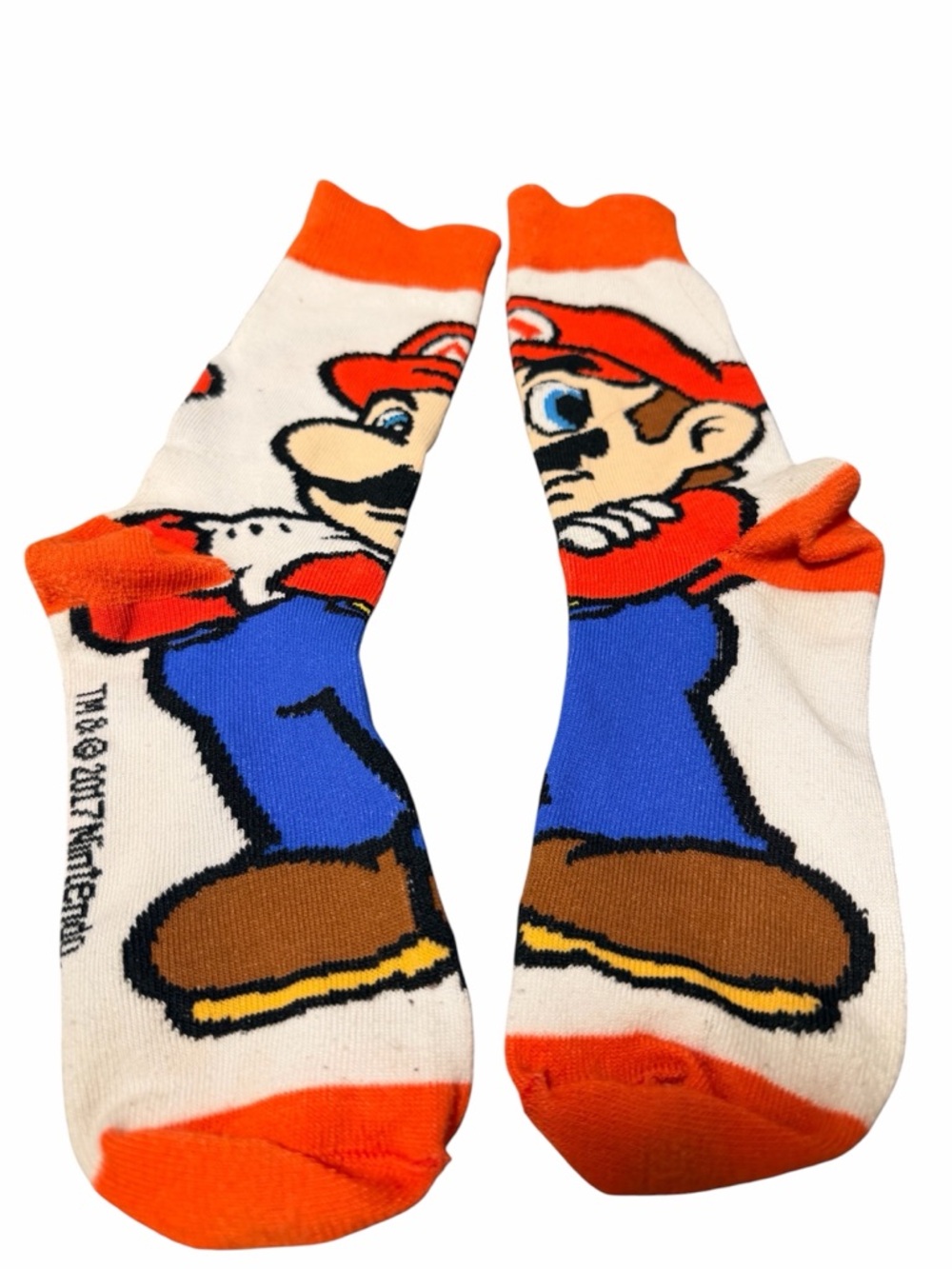 2017 NINTENDO Super Mario Graphic Crew Socks Men’s Size 10-11